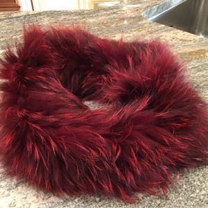 Red and Black Fox Infinity Scarf